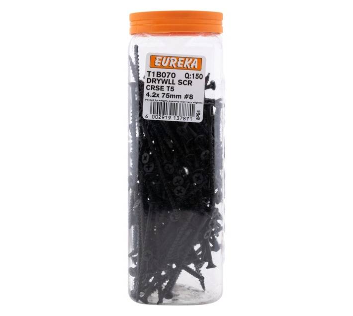Eureka 150 x Drywall Coarse Thread Screws (4.2 x 75mm)