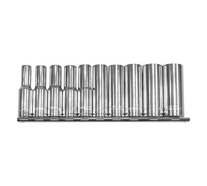Mastercraft Â½" Deep Wall Socket Set (10 piece)