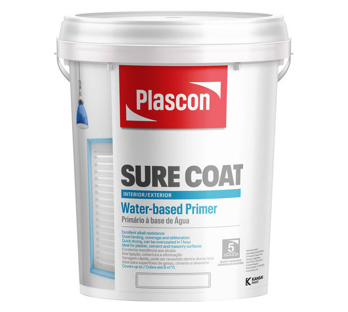 Plascon Water Based Sure Coat Plaster Primer - White (20L)