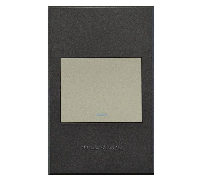 Veti 3 Series 1 Lever 1 Way Switch - Titanium/Graphite (100 x 50mm)