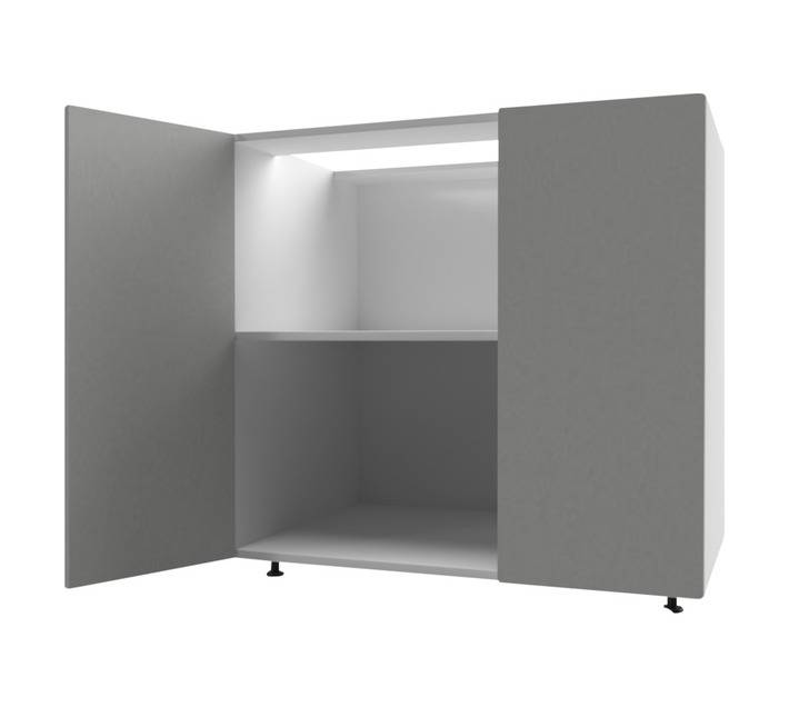Home and Kitchen Wrapped Base Cabinet Unit - Stone Grey (900 x 560 x 720mm)