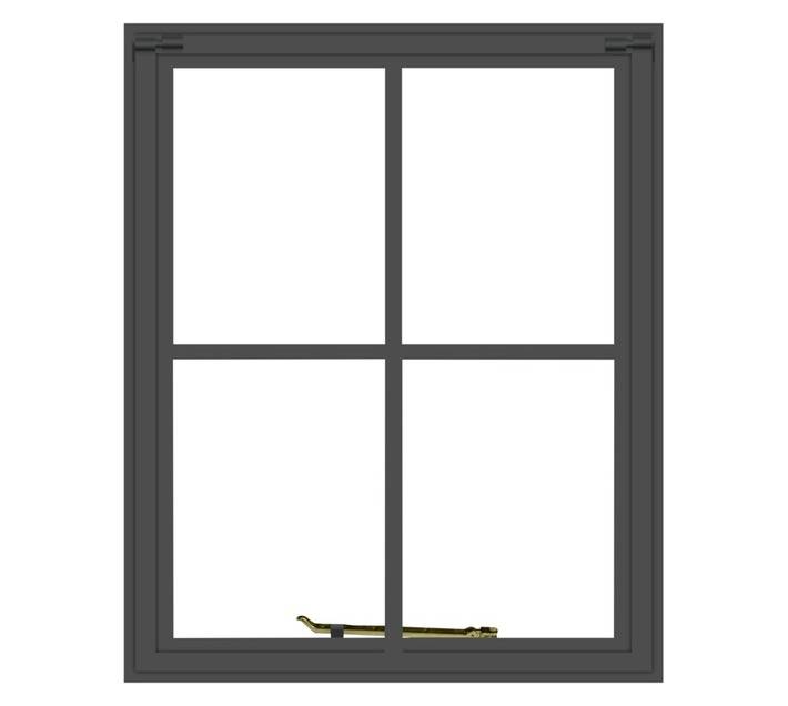Five Point Steel E1 Steel Window Frame - Grey Oxide (533 x 65mm)