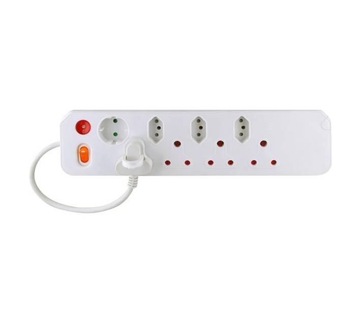 Electricmate CRE012 8-Way Switched Multi-Plug - White