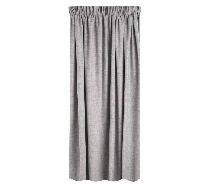 Design House Textured Block Out Taped Curtain - Si (2300 x 2180mm)