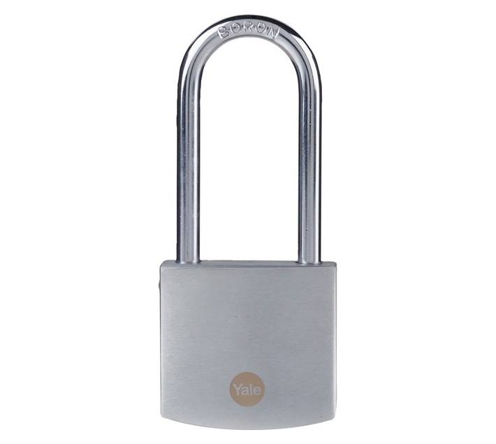 Yale Long Shackle Brass/Chrome Padlock (50mm)