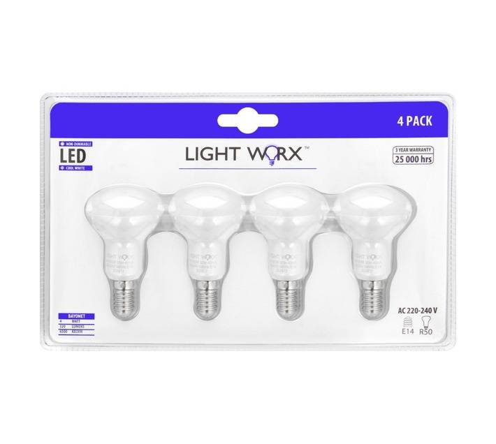 Lightworx 4 x LED R50 - Cool White (4w)