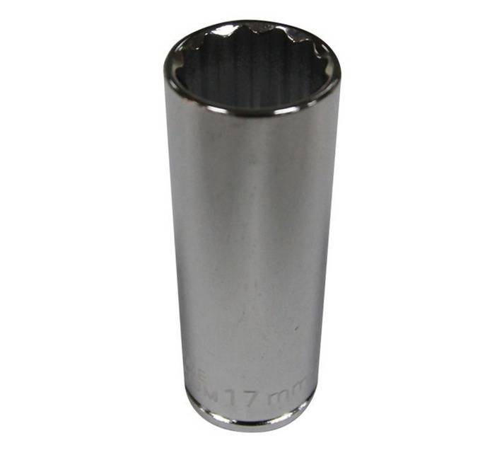 Mastercraft D/Wall Socket 3/8 Inch Dr 12 Pt - Chrome (17mm)