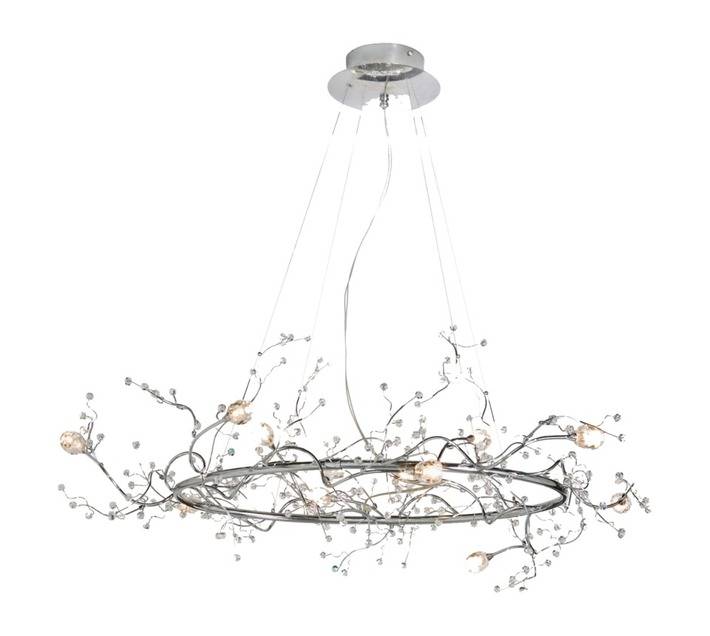 Radiant Arbre Crystal Round Chandelier - Chrome (20W)