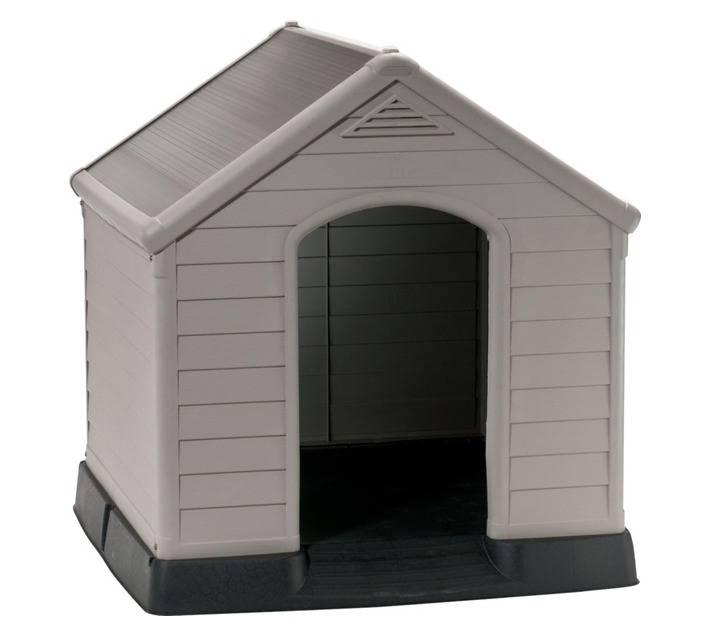 Keter Curver Dog House Kennel - Beige/Grey (950 x 990 x 990mm)