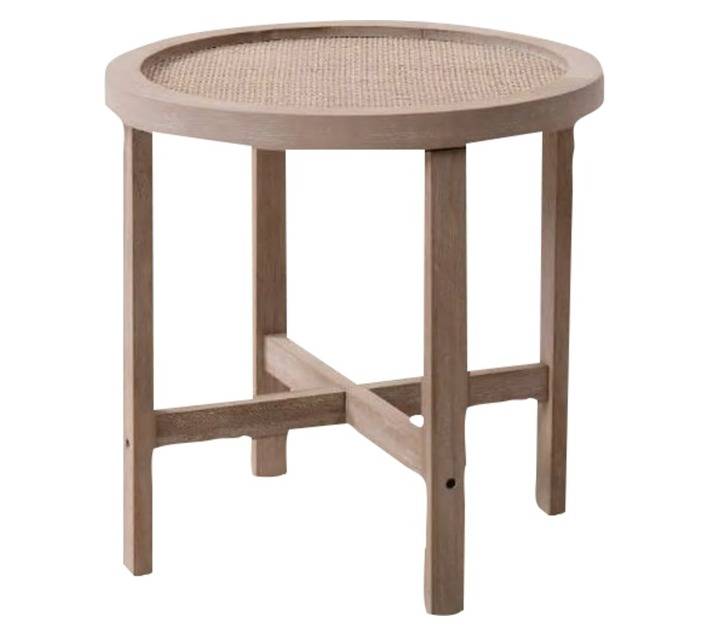 Home and Kitchen Rattan Side Table - Natural (400 x 400 x 400mm)