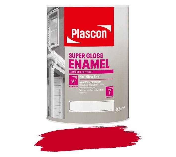 Plascon Super Universal Enamel Doors and Trims - Signal Red (5L)