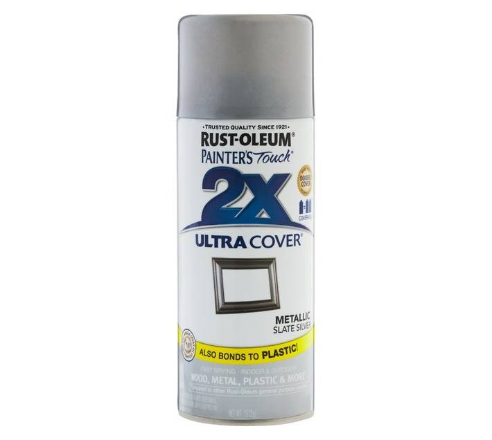 Rust-Oleum Painters Touch 2X Spray Paint - Slate Silver (340g)