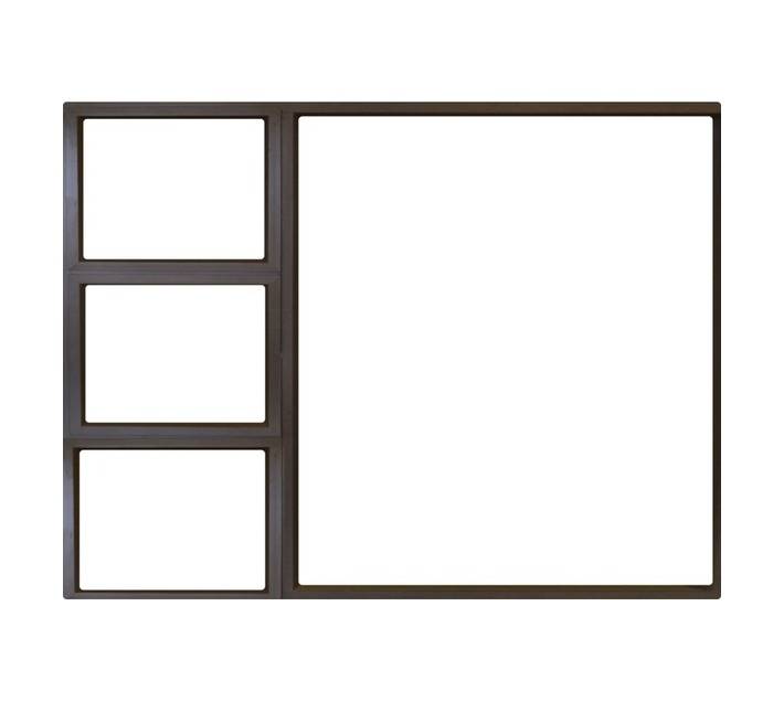 Prestige Top Hung 2v Aluminium Window - Bronze (2100 x 1800mm)