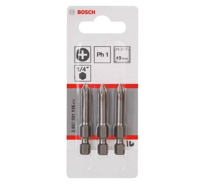 Bosch Extra Hard 49mm Screwdriver Bit 3 pack