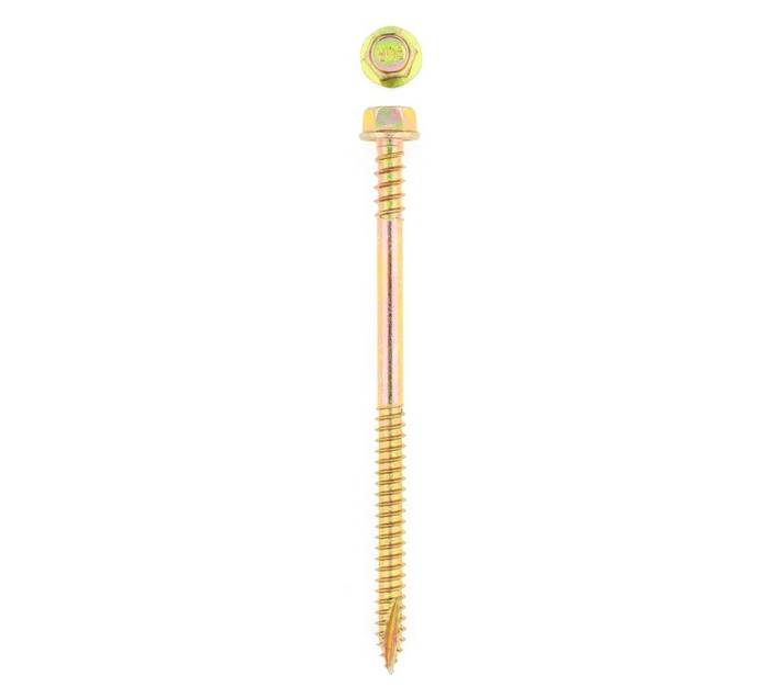Eureka 15 x Pasivated Type 17 Tek Wood Screw - Yellow (5.5 x 90 x 5.5mm)