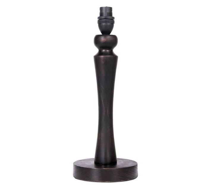 Bedside Lamp Base - Dark Wood (300mm)