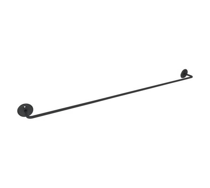 Steelcraft Single Towel Rail - Matte Black (700 x 55 x 45mm)