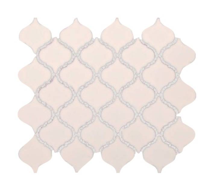 Douglas Jones Dawn Gloss Lantern Mosaic Tile - Beige (293 x 245mm)