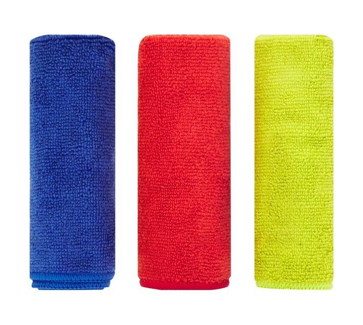 Rolson 3 x Multi-Purpose Microfibre Cloths (300 x 300mm)