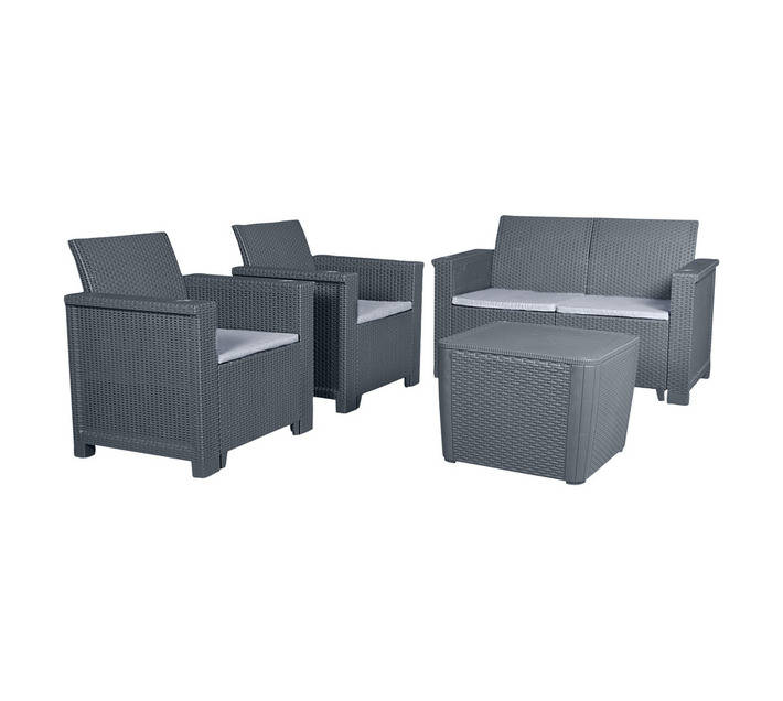 4 Piece Jabulani Patio Set - Graphite