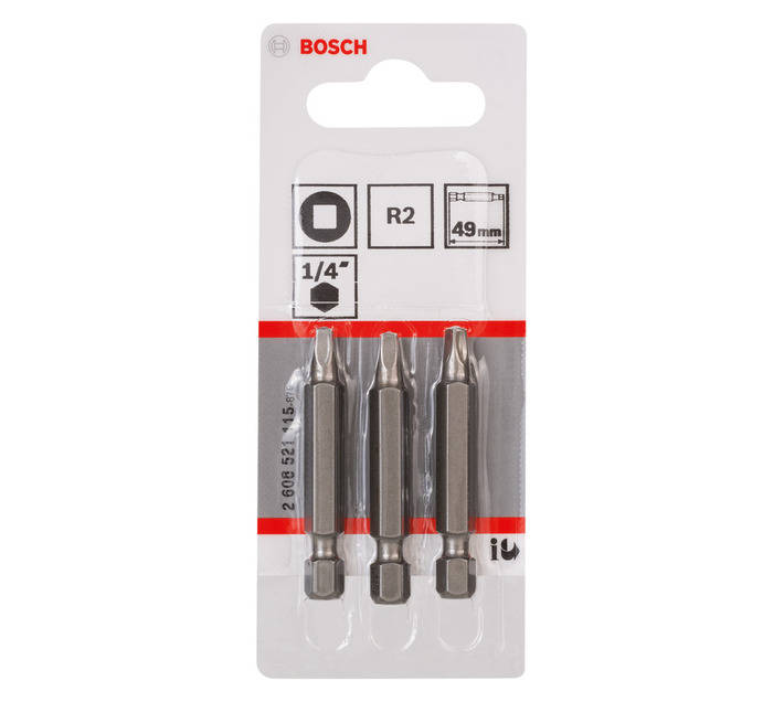 Bosch 3 Piece Hard Screwdriver Bit Set (R 2.49mm)