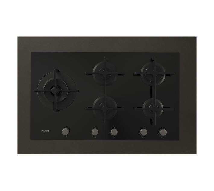Whirlpool 5 Gas Burner Hob Black