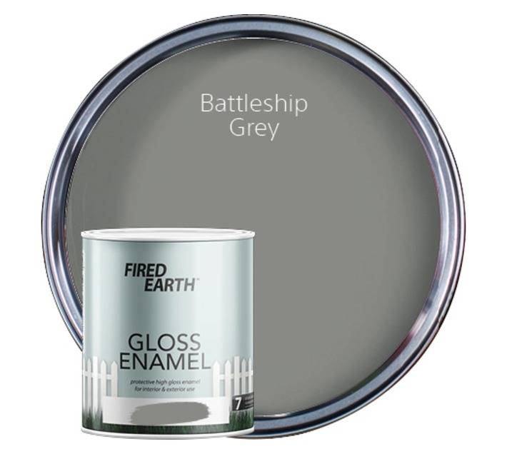 Fired Earth Gloss Enamel - Battleship Grey (1L)