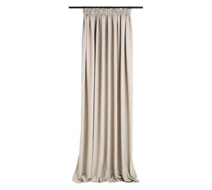 Design House Microfibre Blockout Taped Curtain - Fawn (2300 x 2500mm)