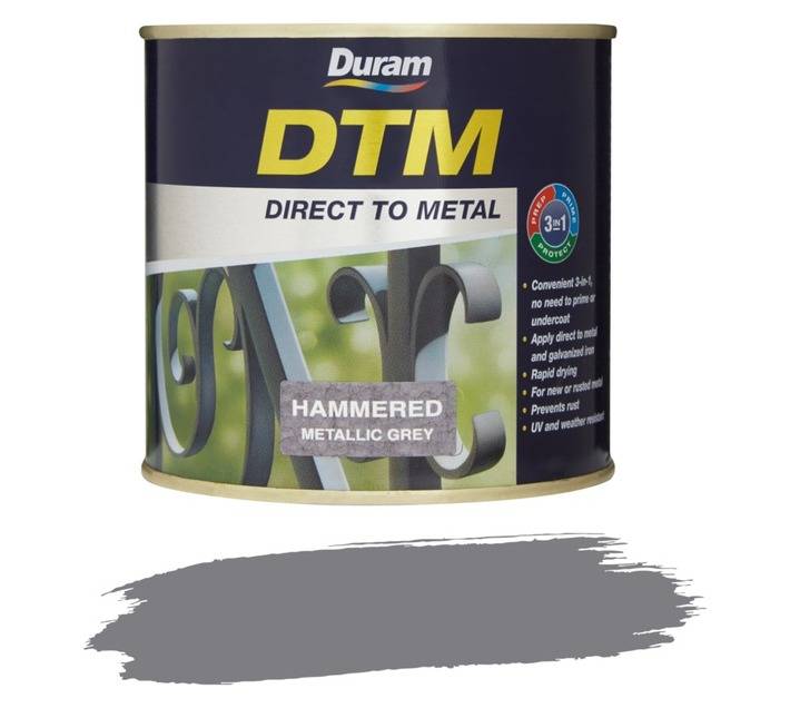 Duram DTM Hammered - Metallic Grey (500ml)