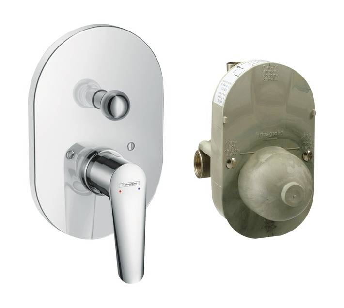 Hansgrohe Logis E Chrome Concealed Bath Mixer (226 x 130 x 226mm)