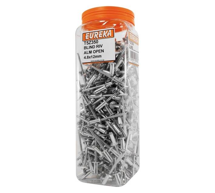 Eureka 400 x Aluminium Open Blind Rivets (4.8 x 12mm)
