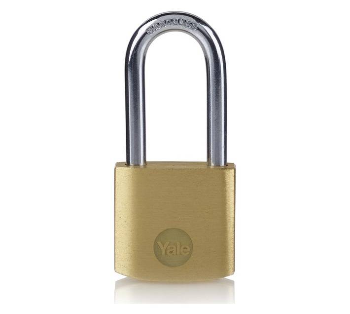 Yale Long Shackle Brass Padlock (30mm)