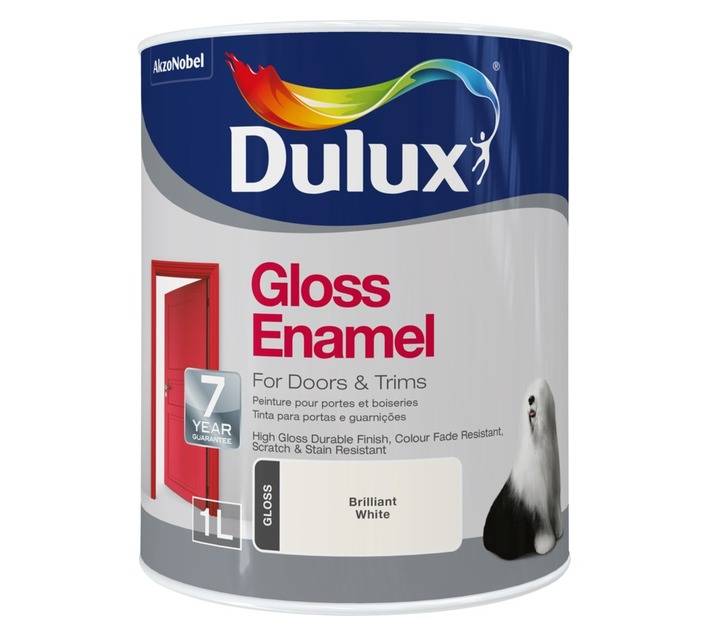 Dulux Gloss Enamel - Brilliant White (1L)