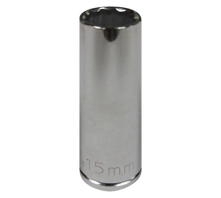 Mastercraft D/Wall Socket 1/2 Inch Dr 12 Pt - Chrome (15mm)