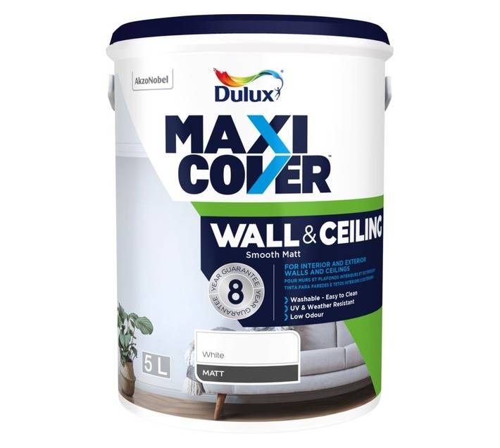 Dulux Maxicover Wall and Ceiling - White (5L)