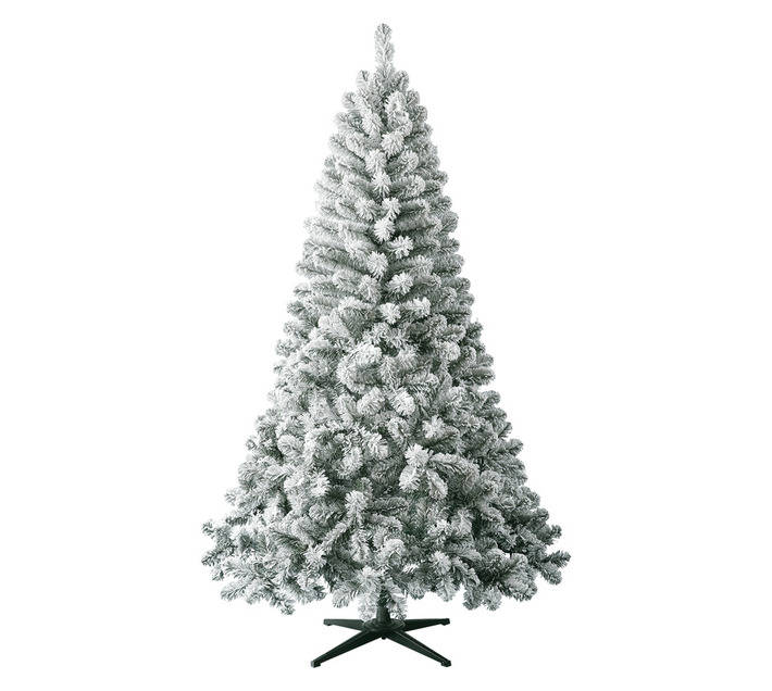 Evergreen Snowy Norway Spruce Artificial Christmas Tree - White/Green (1800mm)