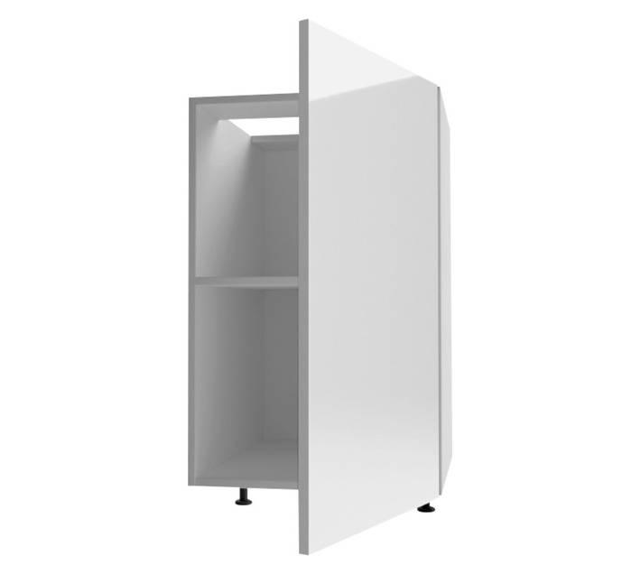 Home and Kitchen Gloss Base Cabinet Unit - White (450 x 560 x 720mm)