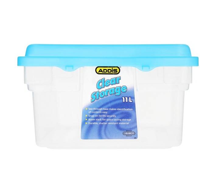 Addis Clear Storage Box - Clear Blue (11L)