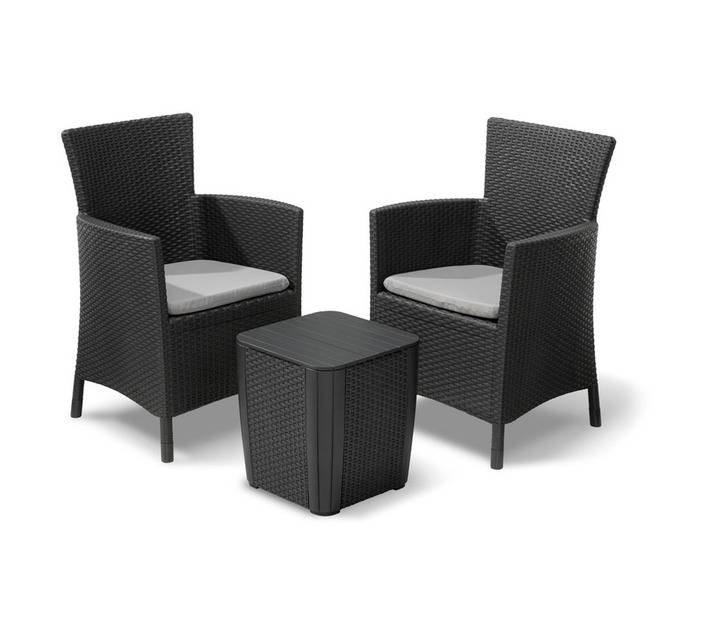 Allibert by Keter Iowa Balcony Set - Grey (600 x 620 x 890mm)