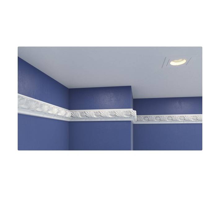 Upper Edge Polyurethane Leaf Dado Cornice (2400 x 19 x 53mm)