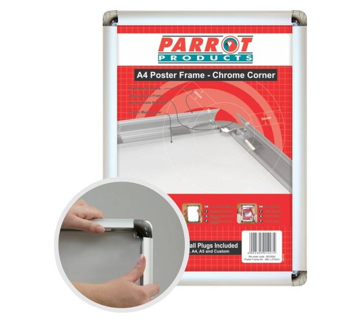 Parrot Products BG3000 Chrome Cornered A0 Poster Frame (1250 x 900mm)