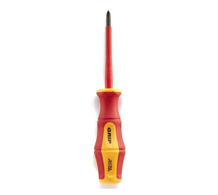 Grip No.1 x 80mm VDE/GS Insulated Phillips Screwdriver