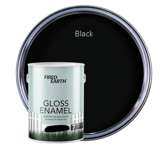Fired Earth Gloss Enamel - Black (5L)