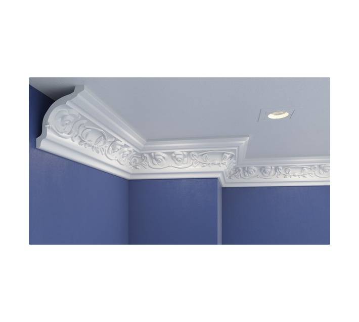 Upper Edge Rose Polyurethane Cornice (2400 x 80 x 85mm)
