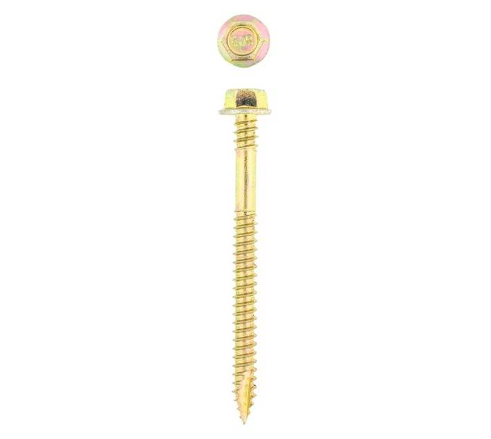 Eureka 25 x Pasivated Type 17 Tek Wood Screw - Yellow (5.5 x 65 x 5.5mm)