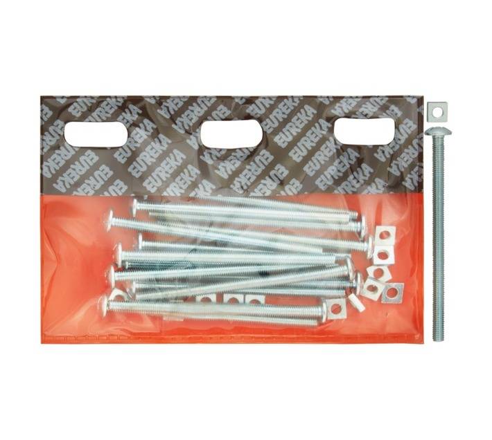 Eureka 6 x 100mm Gutter Bolt and Nut (15 Pack)