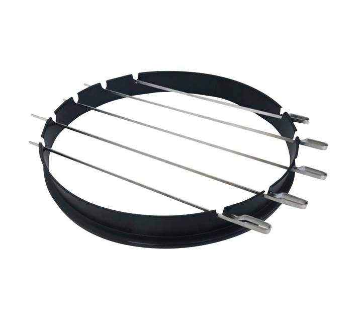Lifespace Skewer Rotisserie Set for 57cm Kettle Braai - Black (680 x 580 x 70mm)