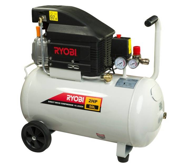 Ryobi 50L Air Compressor with Spray Gun Kit (1500W)