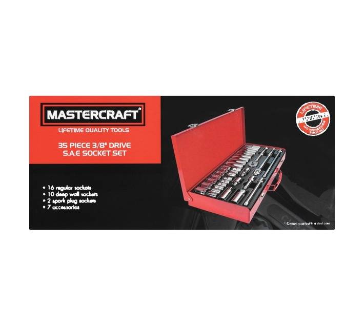 Mastercraft 3/8" Drive Sae Socket Set (35 piece)