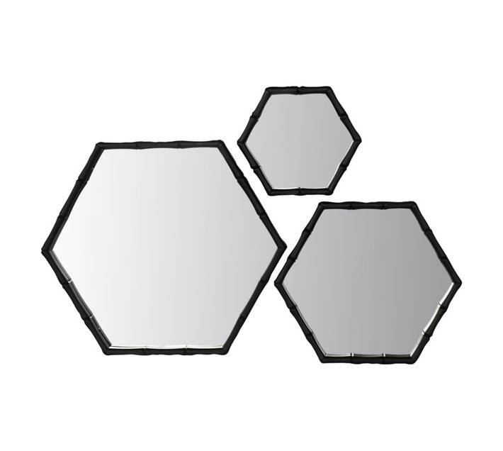 Design House 3 Piece Canberra Mirror - Black